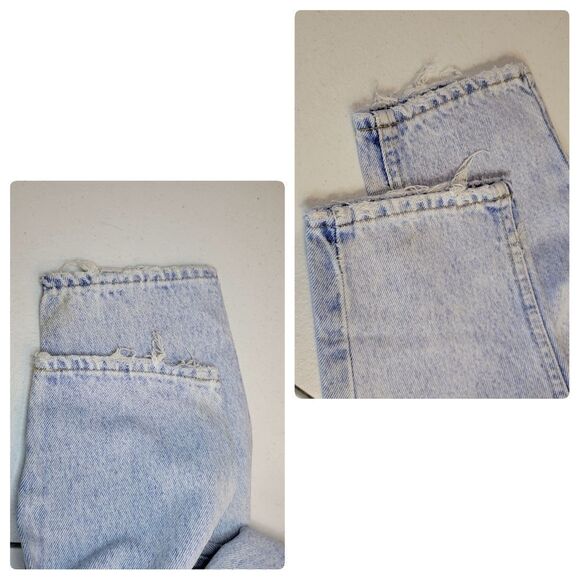 Lee Vintage  Mom Jeans Ultra Light Acid Wash Cotton High-waisted Size 13 Long - Picture 2 of 16